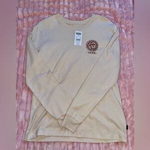 Vans cream long sleeve top. Never work! NWT.